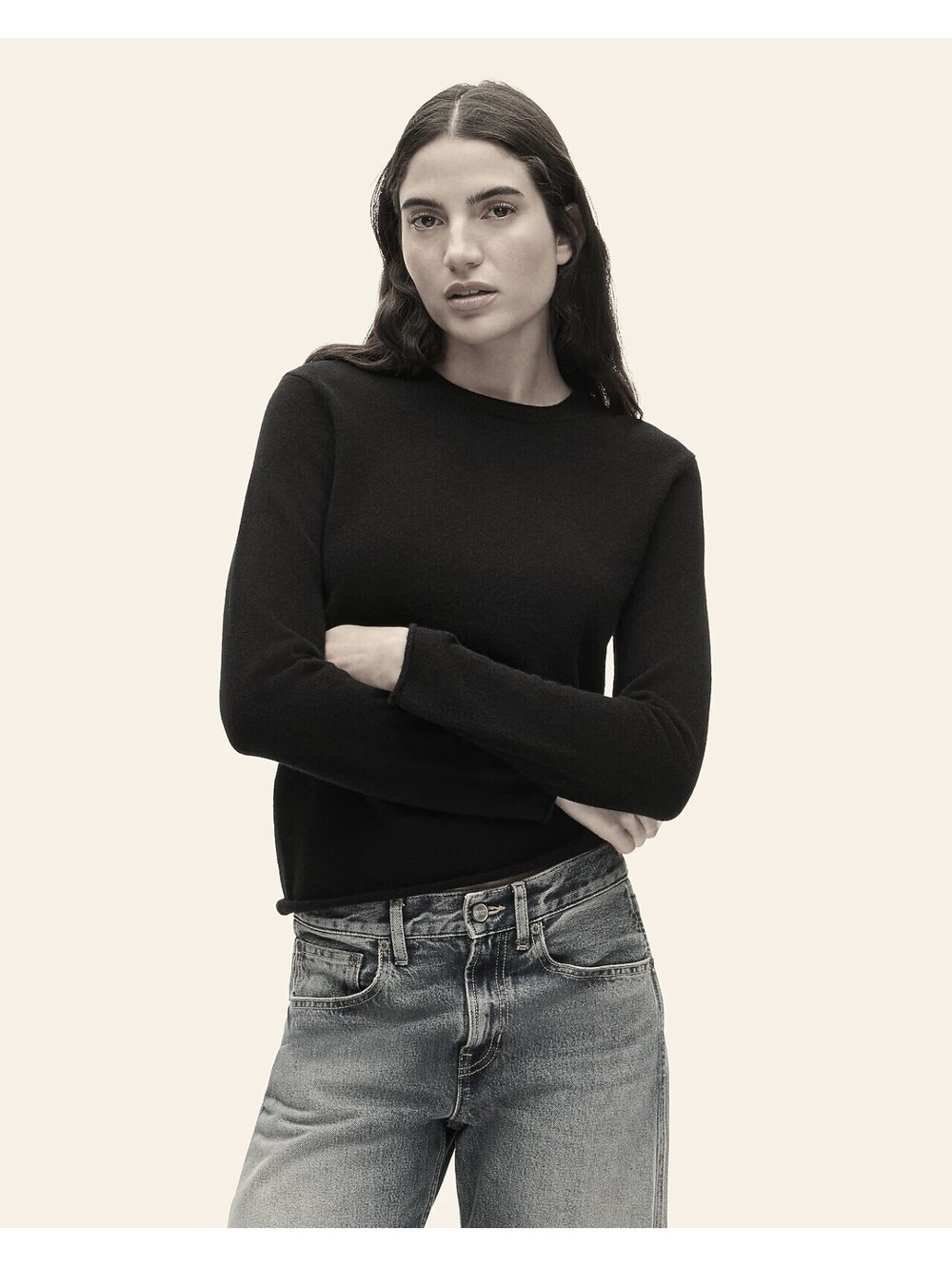 J.Crew Rolled cashmere long-sleeve sweater - Size M